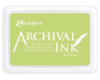 Ranger Archival Ink Pad Sea Grass Permanent Archival Waterproof Stamping Ink Pad