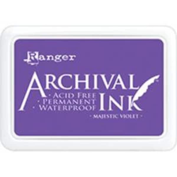 Ranger Archival Ink Pad Majestic Violet Permanent Archival Waterproof Stamping Ink Pad