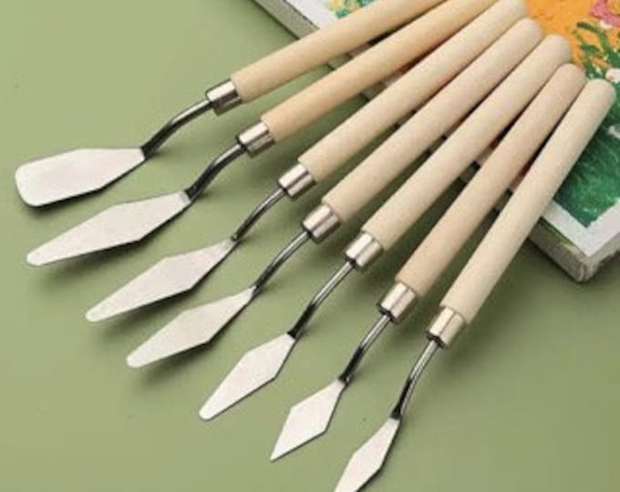 Palette Knife Set: Stainless Steel Painting Knives (7 Pcs)