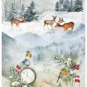 ITD Collection Winter Animals Ll Rice Paper Decoupage A4 for DIY ...