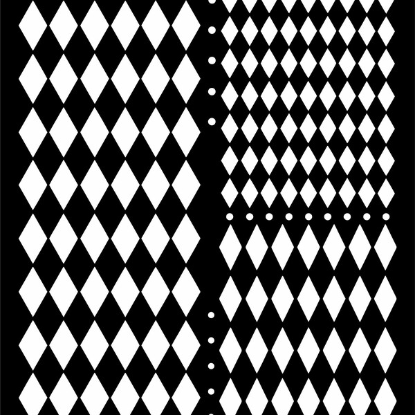 Harlequin Wall Stencil Etsy