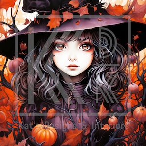 New! I Fall Witch IV I  Rice Paper Decoupage I Size A4 I DIY Projects I Furniture Decoupage I Junk Journals I Mixed Media