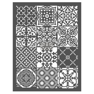 Patchwork Stencil - Redesign With Prima Size 18.25"x24.4" For Furniture, Flooring, Mixed Media, Art, DIY Projects and much More.