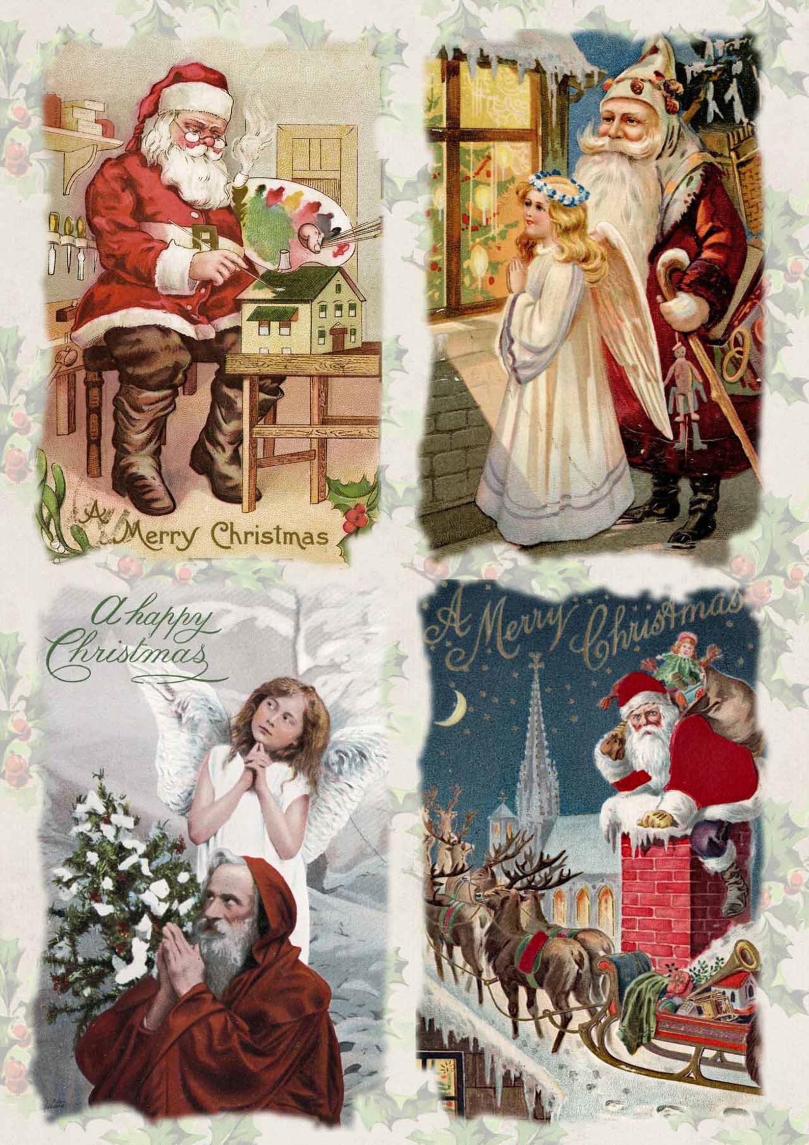 St. Nicholas Rice Paper Size A4 Decoupage for Furniture, Mixed Media ...