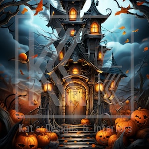 New! I Haunted House II I  Rice Paper Decoupage I Size A4 I DIY Projects I Furniture Decoupage I Junk Journals I Mixed Media