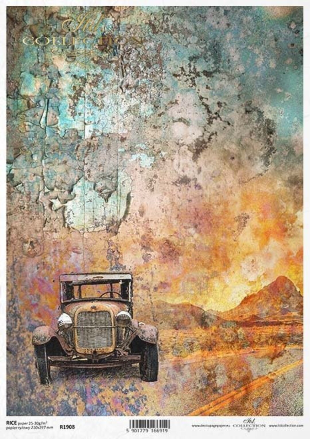 ITD Collection Old Vehicle Rice Paper Decoupage A4 for DIY Projects ...