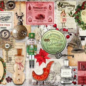 The Spirit Of Christmas I Decoupage Queen I  Rice Paper Decoupage I Size A4 I DIY Projects I Furniture Decoupage I Mixed Media