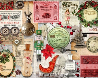 The Spirit Of Christmas I Decoupage Queen I  Rice Paper Decoupage I Size A4 I DIY Projects I Furniture Decoupage I Mixed Media