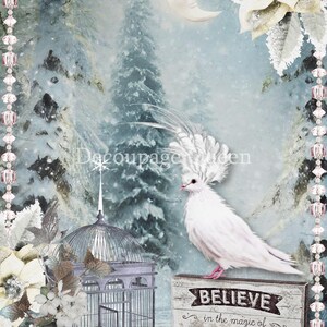 Believe I Decoupage Queen I  Rice Paper Decoupage I Size A4 I Furniture Decoupage I Mixed Media I Furniture Decoupage