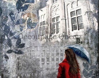 Seventh Avenue  I Decoupage Queen I  Rice Paper Decoupage I Size A4 I DIY I Furniture Decoupage I Mixed Media I Furniture Decoupage