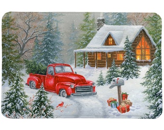 Cabin Christmas  Rice Paper Decoupage A4 for DIY Projects, Scrapbooking, Art Journals, Mixed Media, Collage