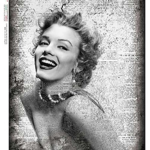 Paper Designs Washipaper I  Marilyn I  Rice Paper Decoupage I Furniture Decoupage I Decoupage Rice Paper I Large Format
