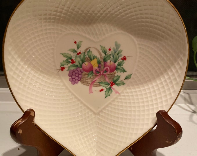 Christmas Spirit Bone China Heart Dish