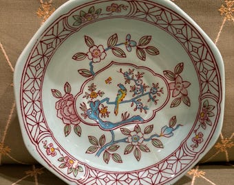 Vintage Adam’s Calyx ware Singapore Bird saucers