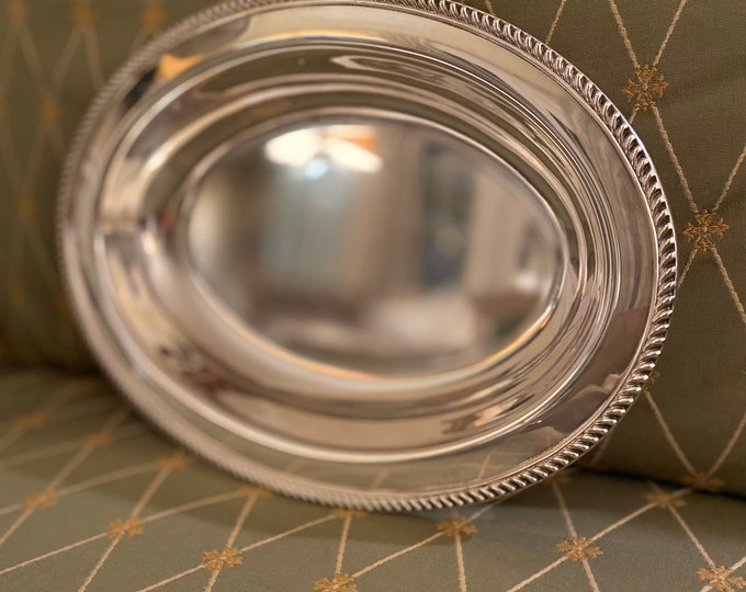 Silver plated serving bowl, 12 inches