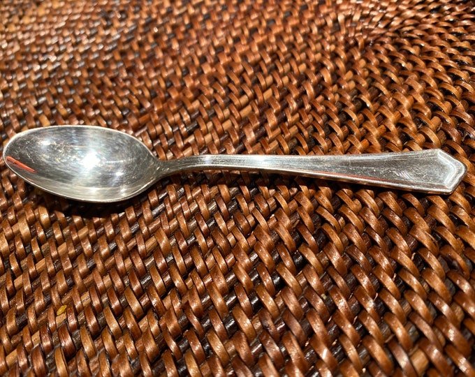 Vintage Silver plated petite 4.5 inch condiment spoon