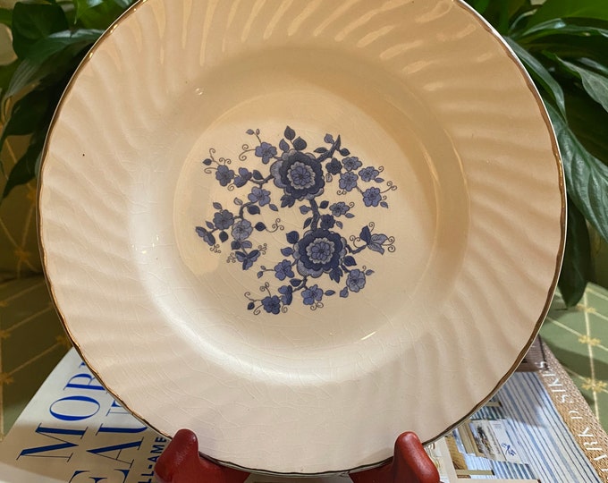 Antique Wedgwood plate 7 inch blue and white “Royal Blue Ironstone” plate