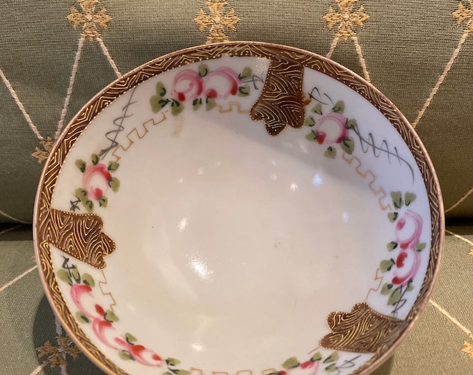Vintage Delicate bamboo floral Bowl, made in Japan