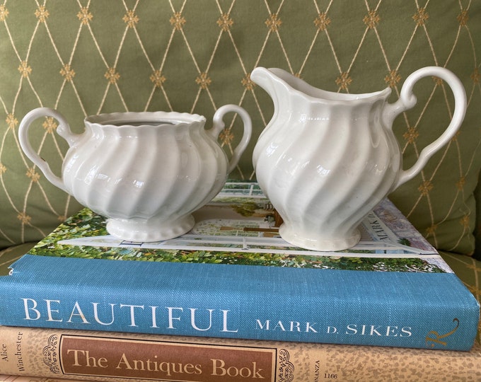 Vintage Snow White Regency by Joshnson Brothers England Cream and Sugar
