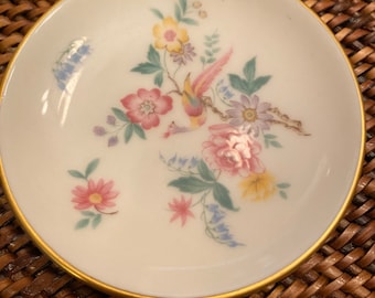 50% OFF Royal Doulton England bone china butter pat mini plate, floral with gold rim