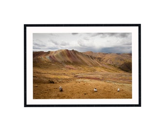 Vinicunca Winikunka Rainbow Mountain Wall Art Peru Photography Print Poster