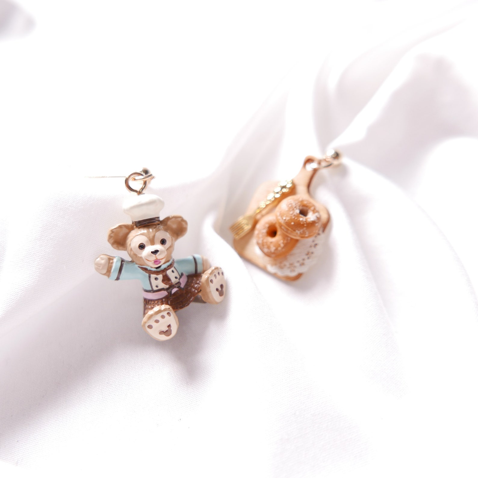 Duffy Bear Earrings Donut Earringstokyo Disney | Etsy