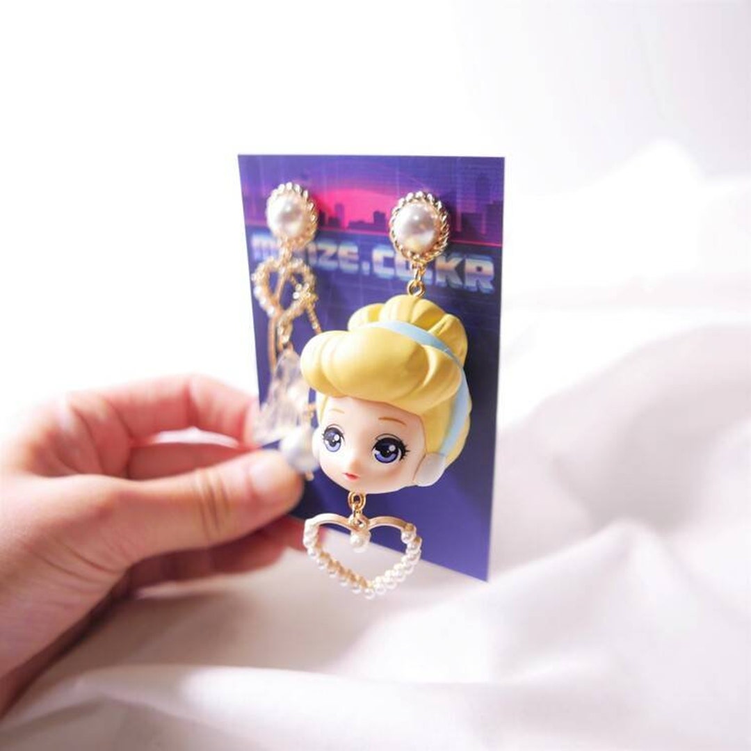 Cinderella Glass Slipper Earrings Clipon Etsy