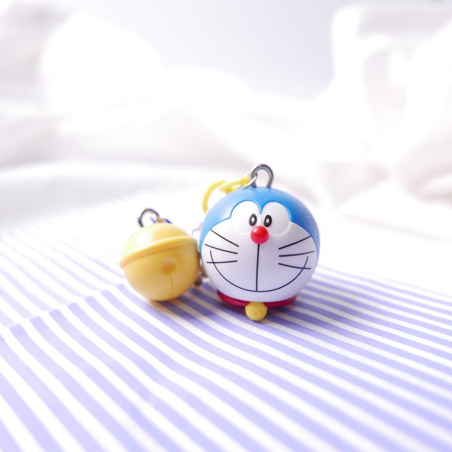 Doraemon Earrings Silver Bell Earrings Etsy