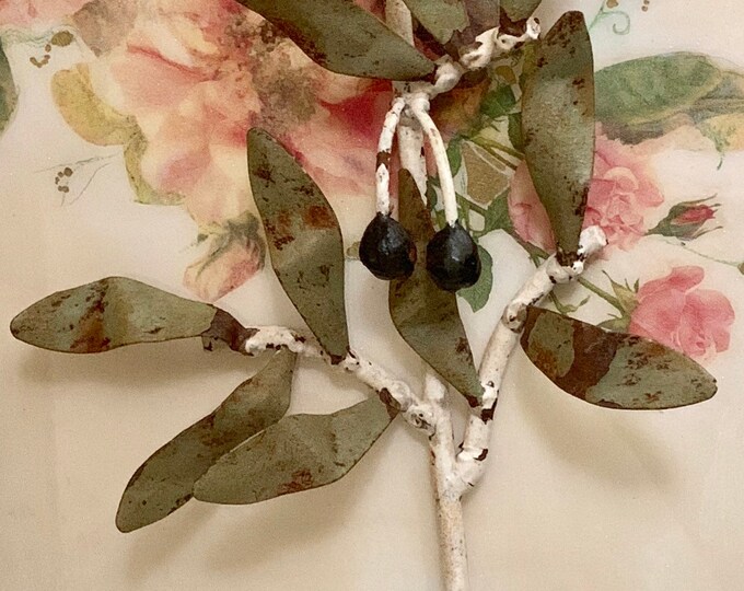 Shabby chic door Hanging Hook olive leafs