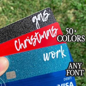 Custom Debit Card Skin Wrap Wraps Credit Skins EBT WIC SNAP Cover Decal Decals Budget Money Label Labels Bank Chip Purse Wallet Cash Sparkly