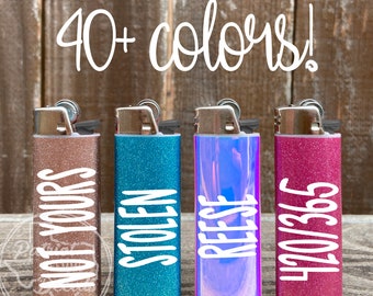 Custom Lighter Wrap With Personalized Word Gift Idea Glitter - Etsy