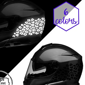 Cheetah Print Reflective Bike Safety Decals Helmet Body Decal Fork Rim Rims Trailer Truck Car Scooter Custom Gift Idea Ideas Frame RV Camper