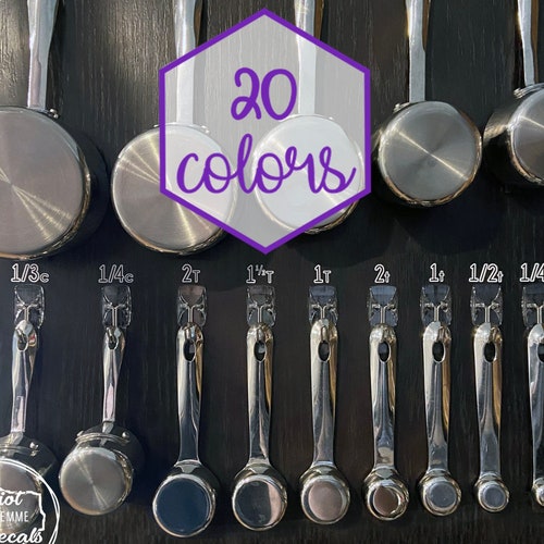 Measuring Cup Labels Kitchen Spoon Stickers Custom Label Set Etsy