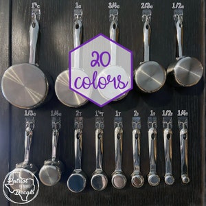 Measuring Cup Labels Kitchen Spoon Stickers Custom Label Set Spoons Pantry  Sticker Cups Decal Decals Odd Sizes Size Display Unique Modern 