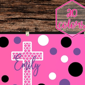 Custom Camp Decal Trunk Decals Quatrefoil Christian Cross Set Name Design Girls Seward Gift Idea Ideas Vinyl Foot Locker Sticker Gear Decor