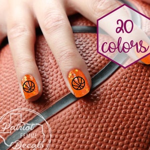 Basketball Nail Decals Nails Decal Sticker Ball Stickers Game Accessories Art Gift Idea Ideas Gifts Women shorts Teens Girls diy Mom Custom