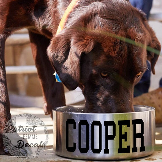 Custom Yeti Dog Bowl Decal Name Sticker Boomer Stickers Pet Decals