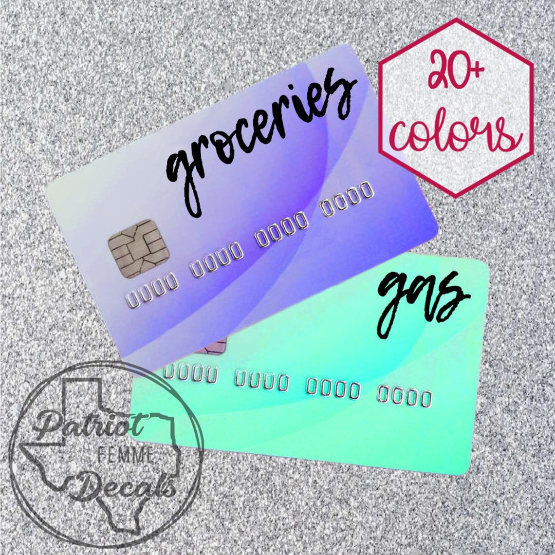 Custom Credit Card Decal Debit Decals Budget System Money