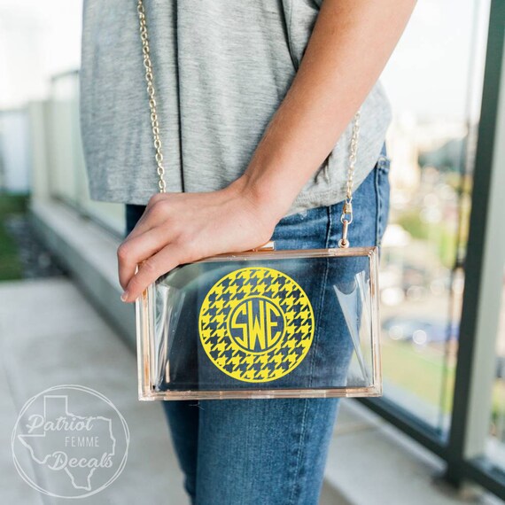 Monogrammed Clear Clutch