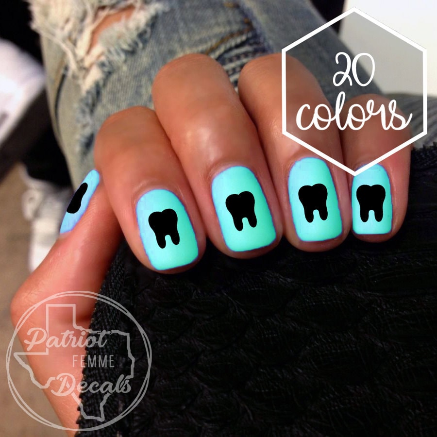 Dentist Tooth Nail Decals Dentistry Dental School Teeth Decal Etsy