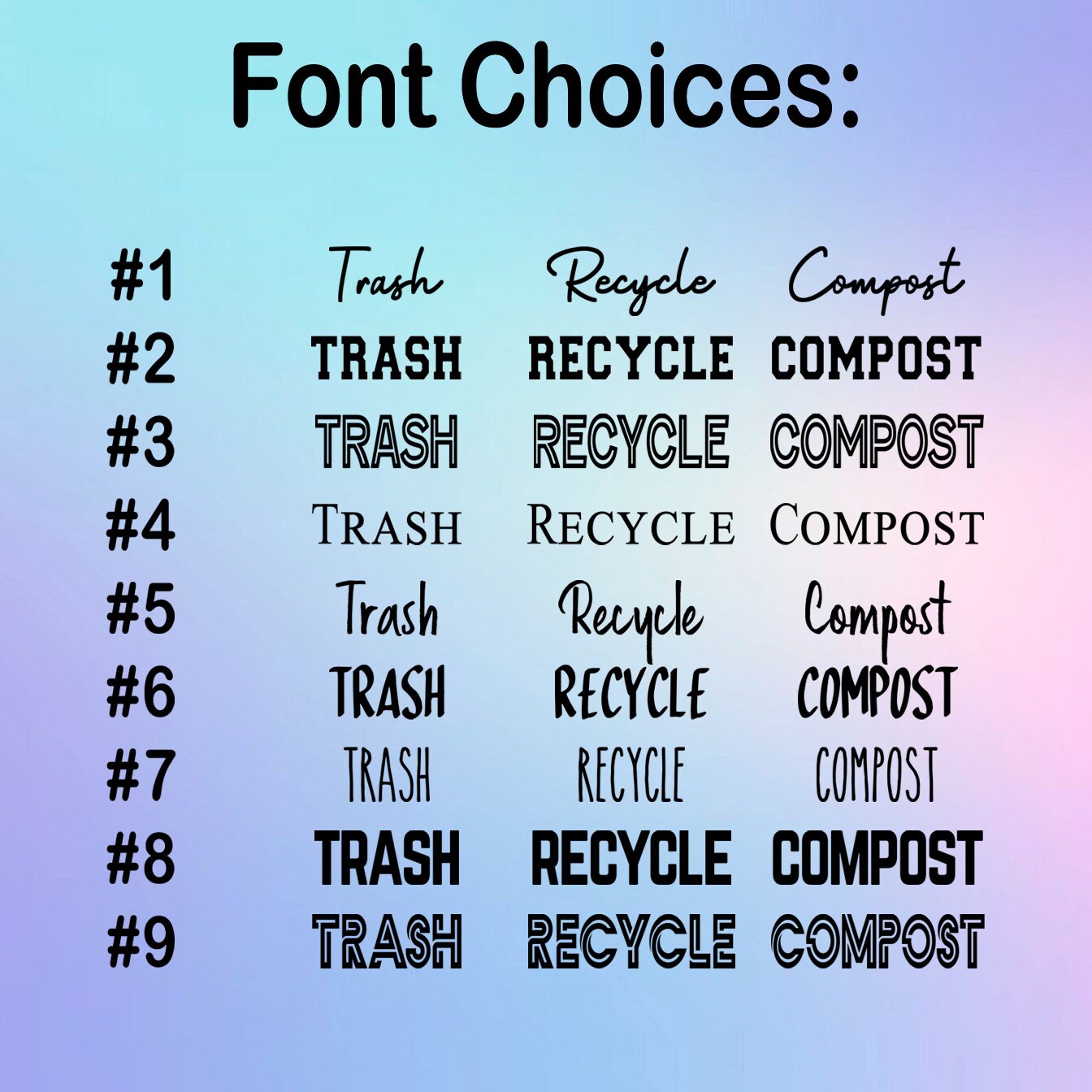 Compost sticker decals (2 ea) Symbol to Organize food waste