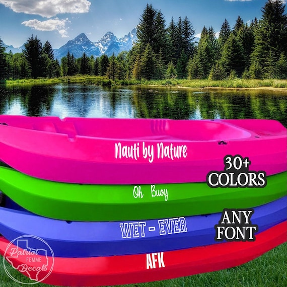Custom Kayak Decal Name Canoe Sticker Boat Names Jet Ski Skis Etsy