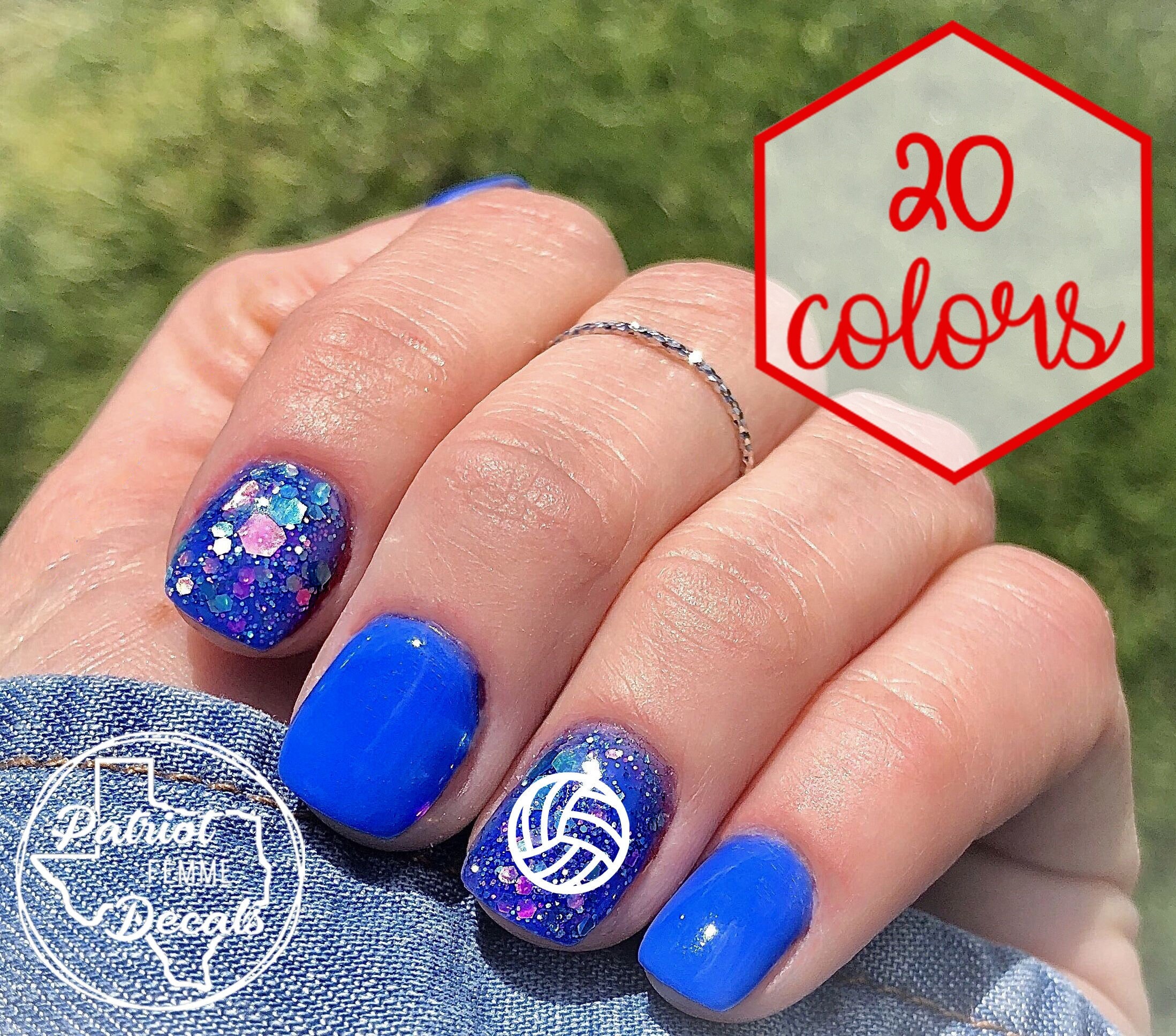 Volleyball Nail Decals Nails Decal Stickers Game Art Gift Idea Etsy