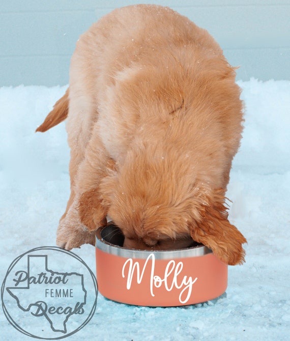 Yeti Dog Bowl Decal Custom Name Dish Sticker Pet Water Food Etsy
