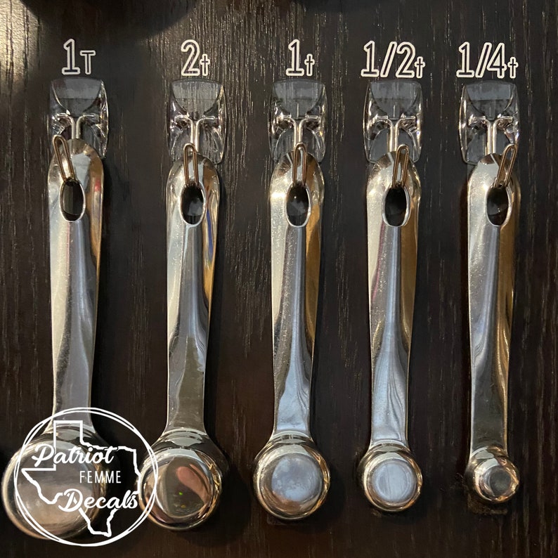 Measuring Cup Labels Kitchen Spoon Stickers Custom Label Set Etsy