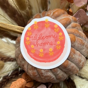 Coraline Welcome Home! Cake Sticker  - Cute Weatherproof Glossy Vinyl Sticker Decal - Cartoon - Halloween Spooky Fall Autumn Gift