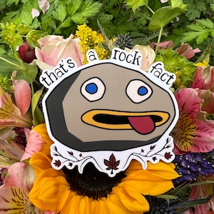 Over The Garden Wall Greg’s Rock - That’s a Rock Fact - Cartoon Network - Halloween Easter Gift - Cute Glossy Weatherproof Vinyl Decal Gift