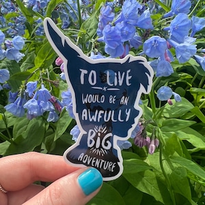 Peter Pan Sticker - Neverland - To Live Would Be An Awfully Big Adventure - Cute Weatherproof Glossy Vinyl Sticker - Disney Gift