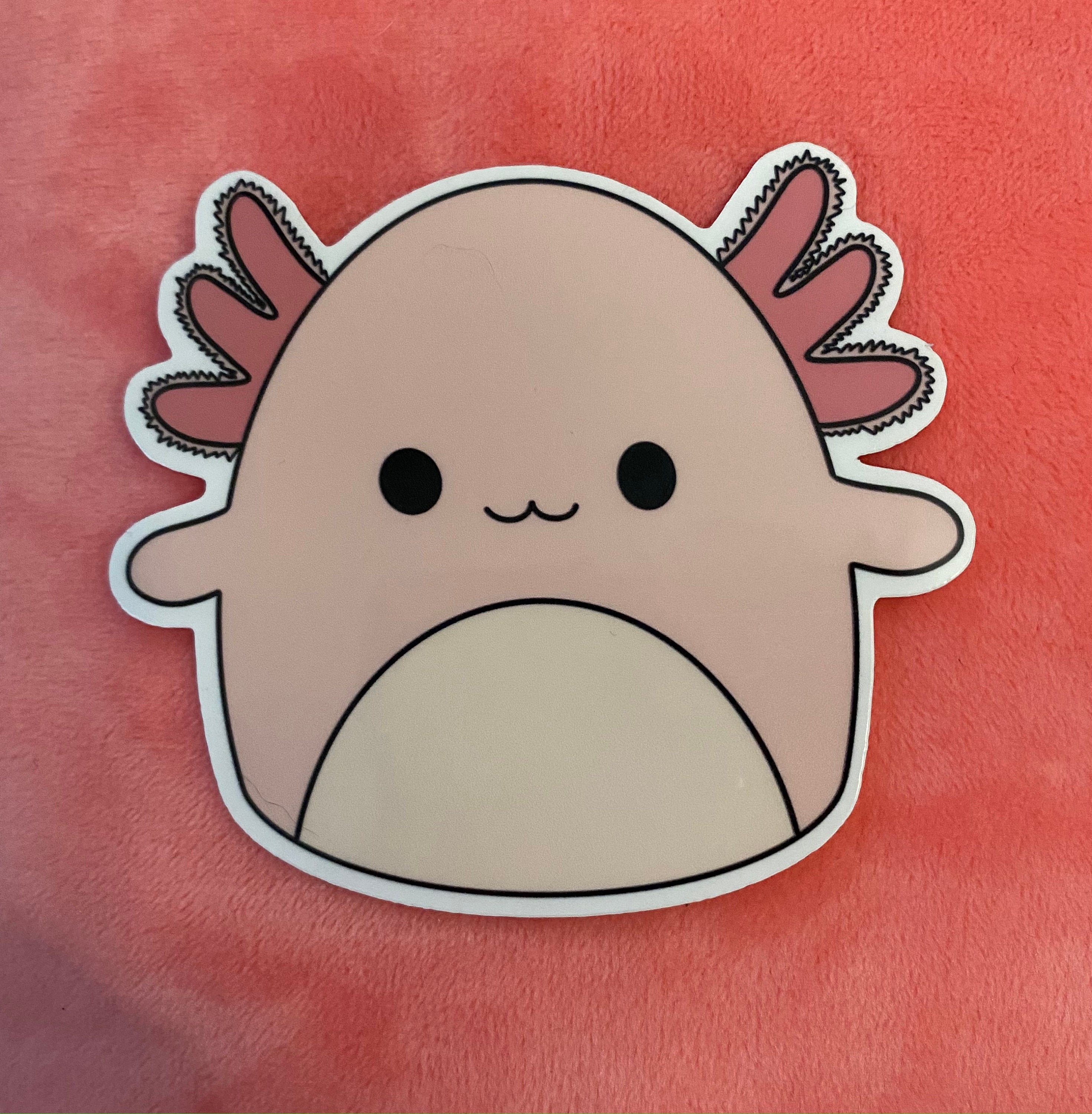 Archie Axolotl - Squishmallow - Wetterfester, glänzender Vinyl Aufkleber - Geschenk