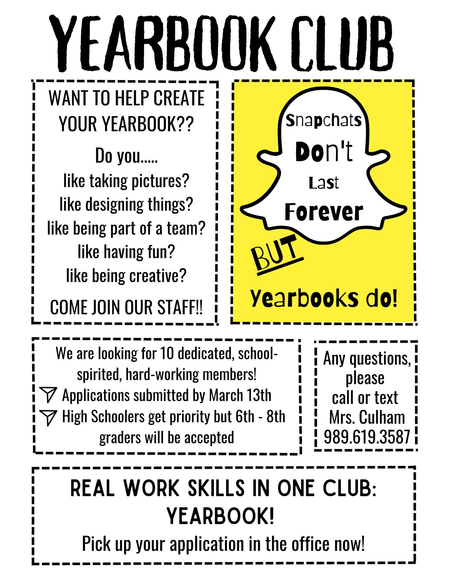 Yearbook Club Flyer/Poster Digital Download